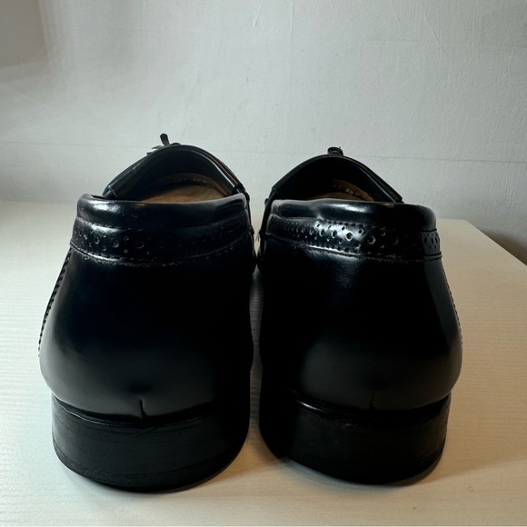 Bass Mens “Burbeck” Black Tassel Leather Brazilian Made Loafers Size 12D main image 6